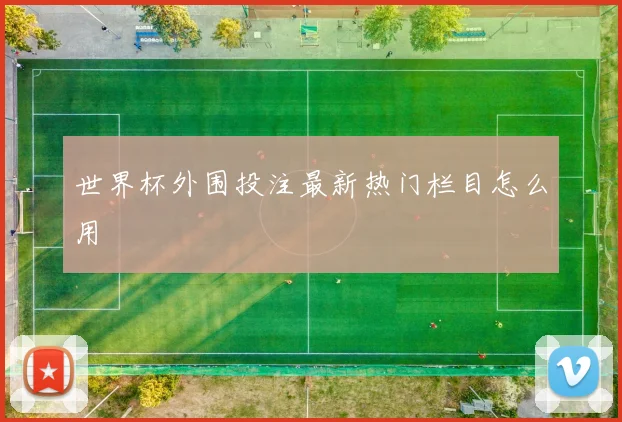 世界杯外围投注最新热门栏目怎么用